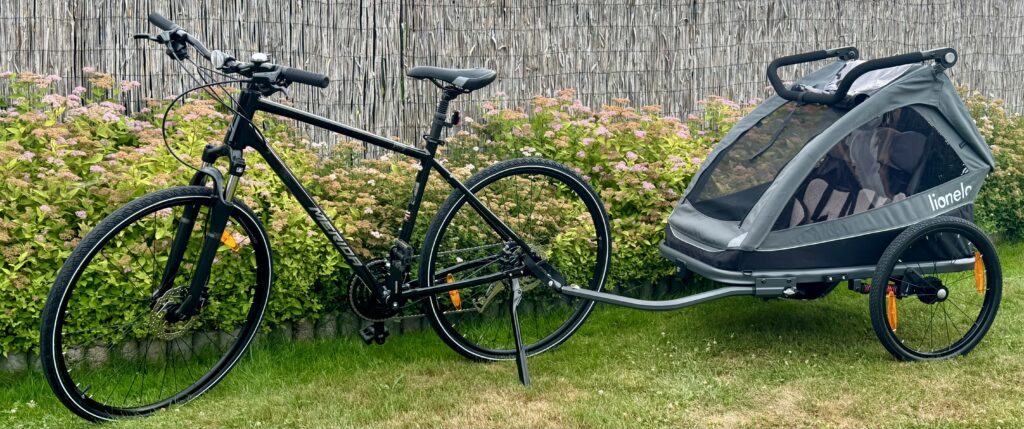 rower MERIDA CROSSWAY 20 i przyczepka Lionela cama